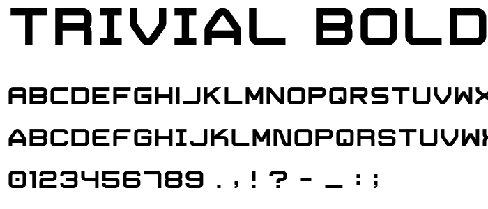 Trivial Bold font
